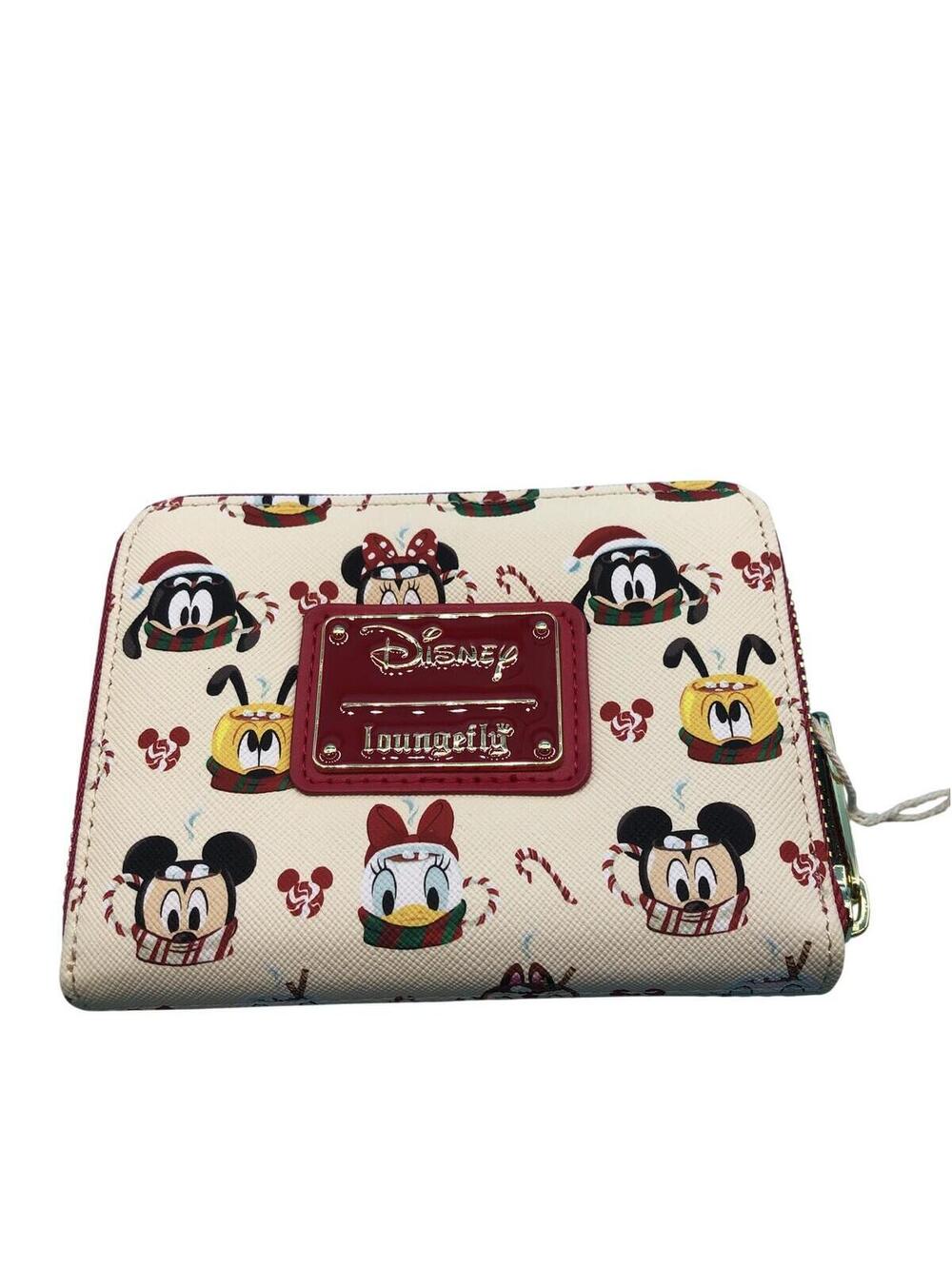 Loungefly Wallet Womens One Size Multicolor Mickey Christmas Zip Around Disney
